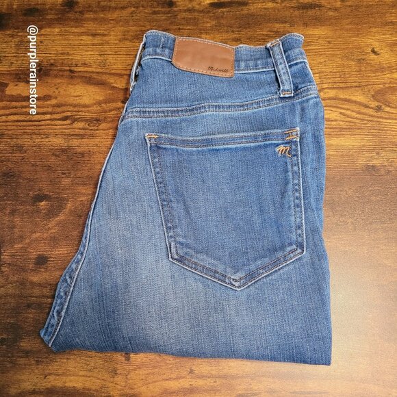 Madewell Jeans 27 Roadtripper 10" Waterford Wash M0572 Tummy Control Raw Hem - Picture 3 of 12